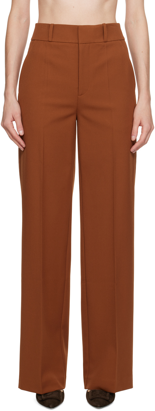 FRAME: Brown 'The Relaxed' Trousers | SSENSE