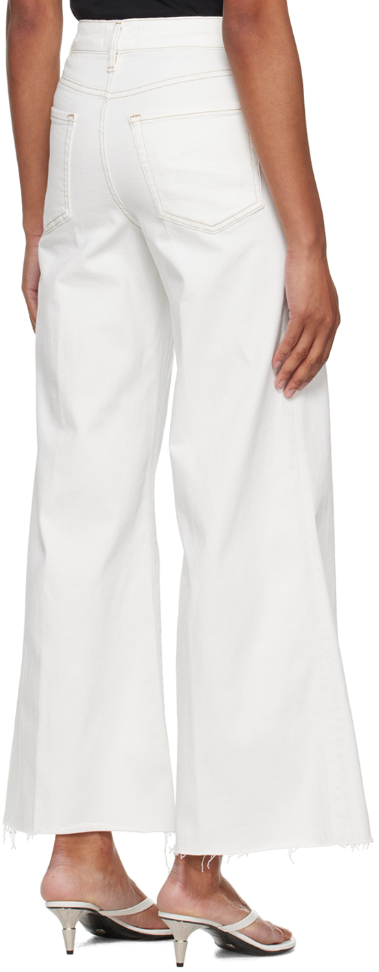 Shop Frame White 'le Palazzo Crop' Jeans In Au Natural Clean Che