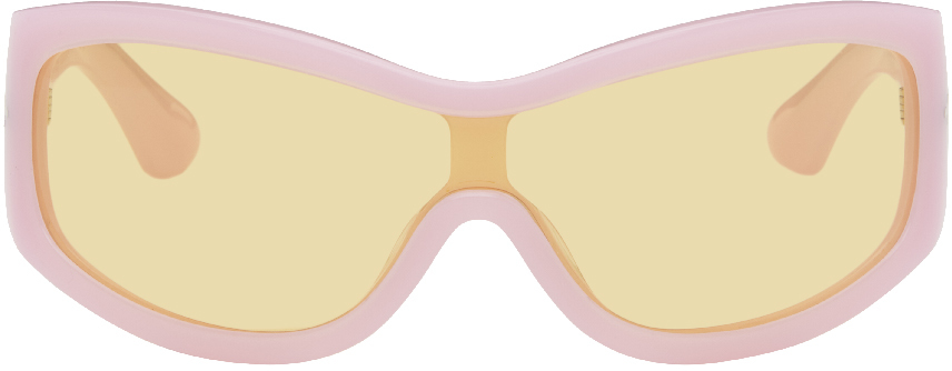 Port Tanger Ssense Exclusive Pink Ice Studios Edition Nunny Sunglasses In Pink/tangerine