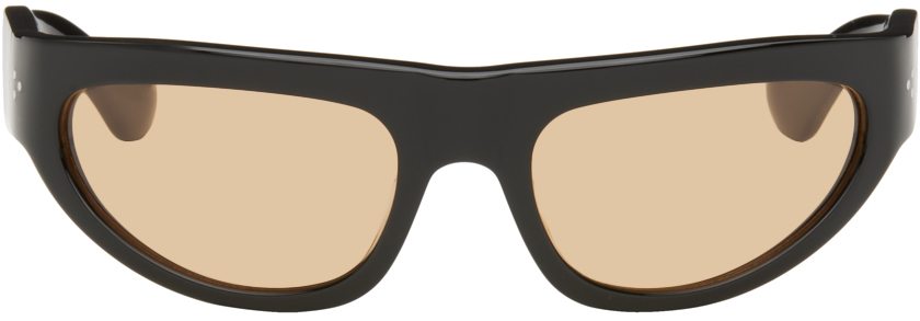Port Tanger Black Malick Sunglasses In Black/amber