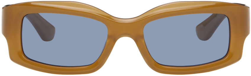 Port Tanger Yellow & Blue Addis Sunglasses In Brown