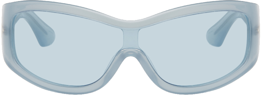 Port Tanger Ssense Exclusive Blue Ice Studios Edition Nunny Sunglasses In Rif Blue/rif Blue