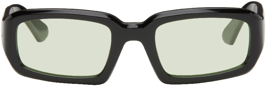 Port Tanger Ssense Exclusive Black Ice Studios Edition Mektoub Sunglasses In Black/mint