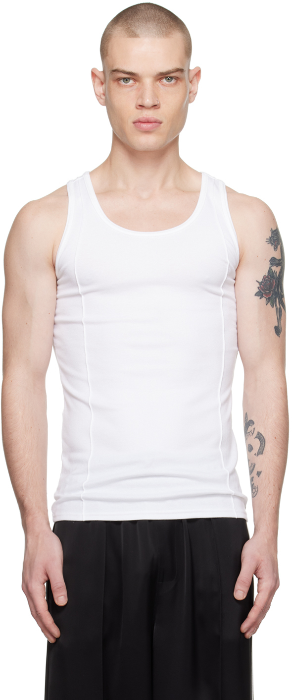 Peter Do White Creased Tank Top