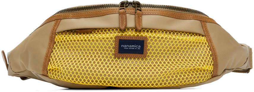 Beige Water Repellent Belt Bag by nanamica on Sale