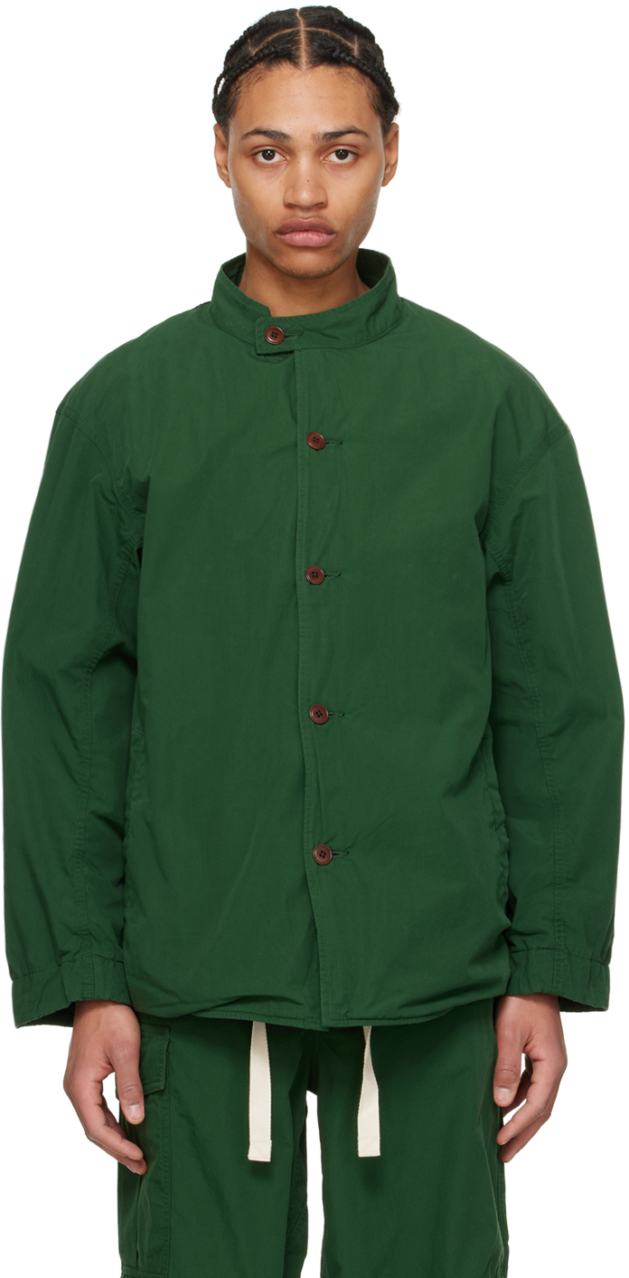 Nanamica Green Band Collar Jacket In G Green