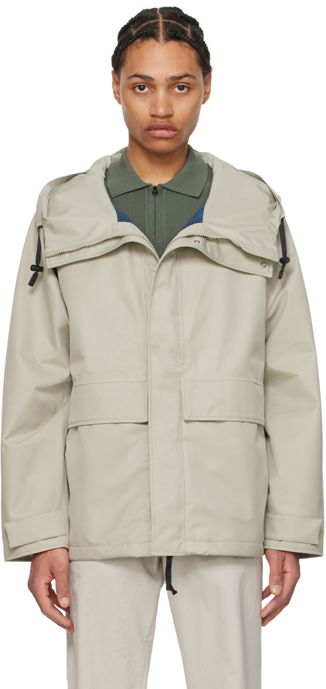 Nanamica Beige Cruiser Jacket In Ph Pale Gray