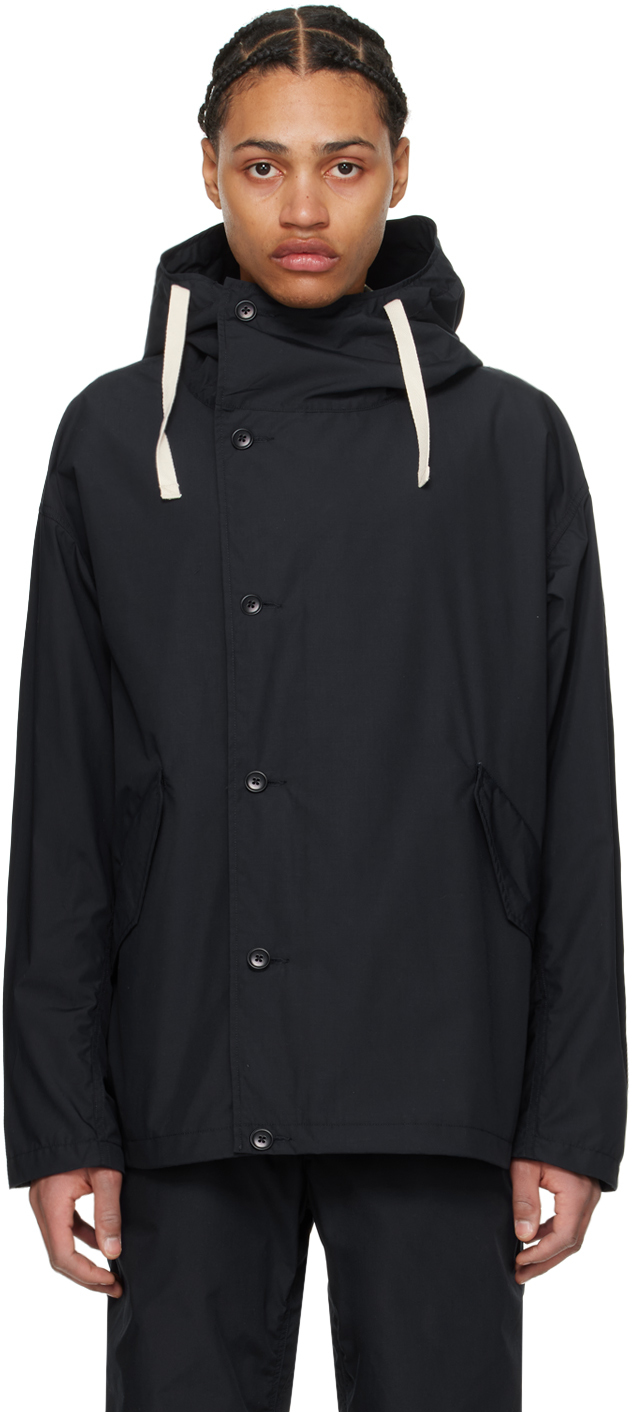 nanamica: Navy Hooded Jacket | SSENSE