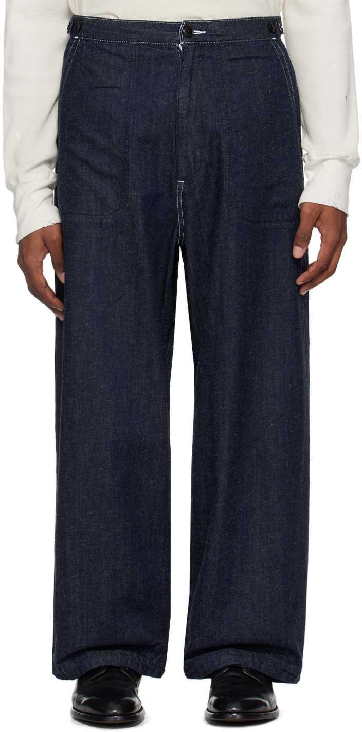 Nanamica Indigo Work Jeans In Id Indigo