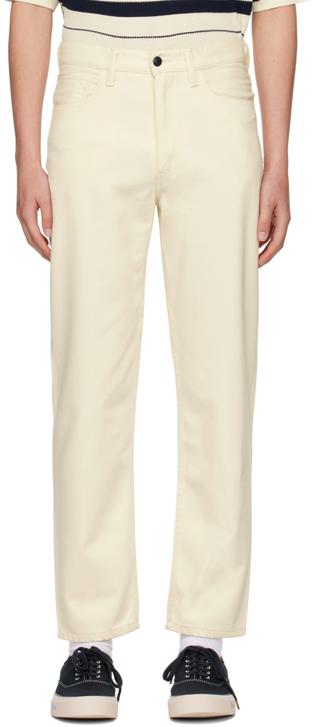 Shop Nanamica Off-white Straight-leg Jeans In Na Natural