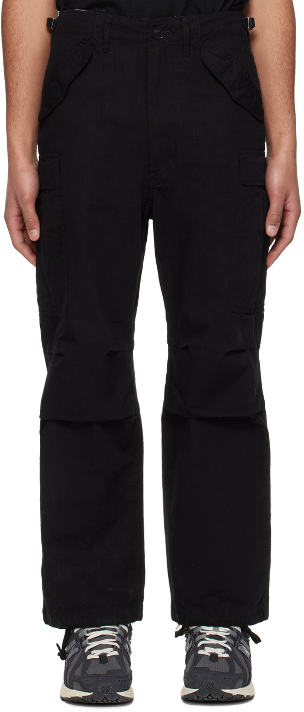 Nanamica Black Pocket Cargo Trousers In K Black