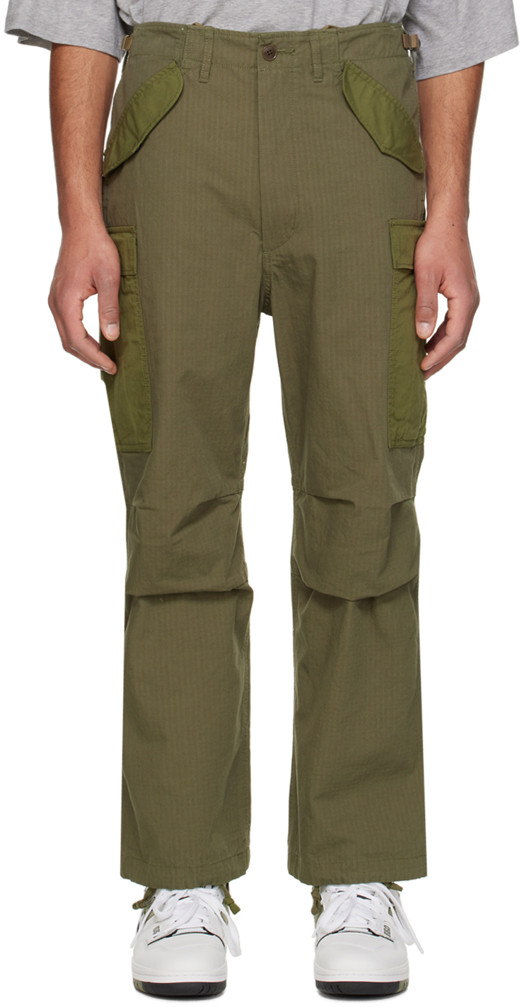 Nanamica Khaki Pocket Cargo Trousers In Kk Khaki