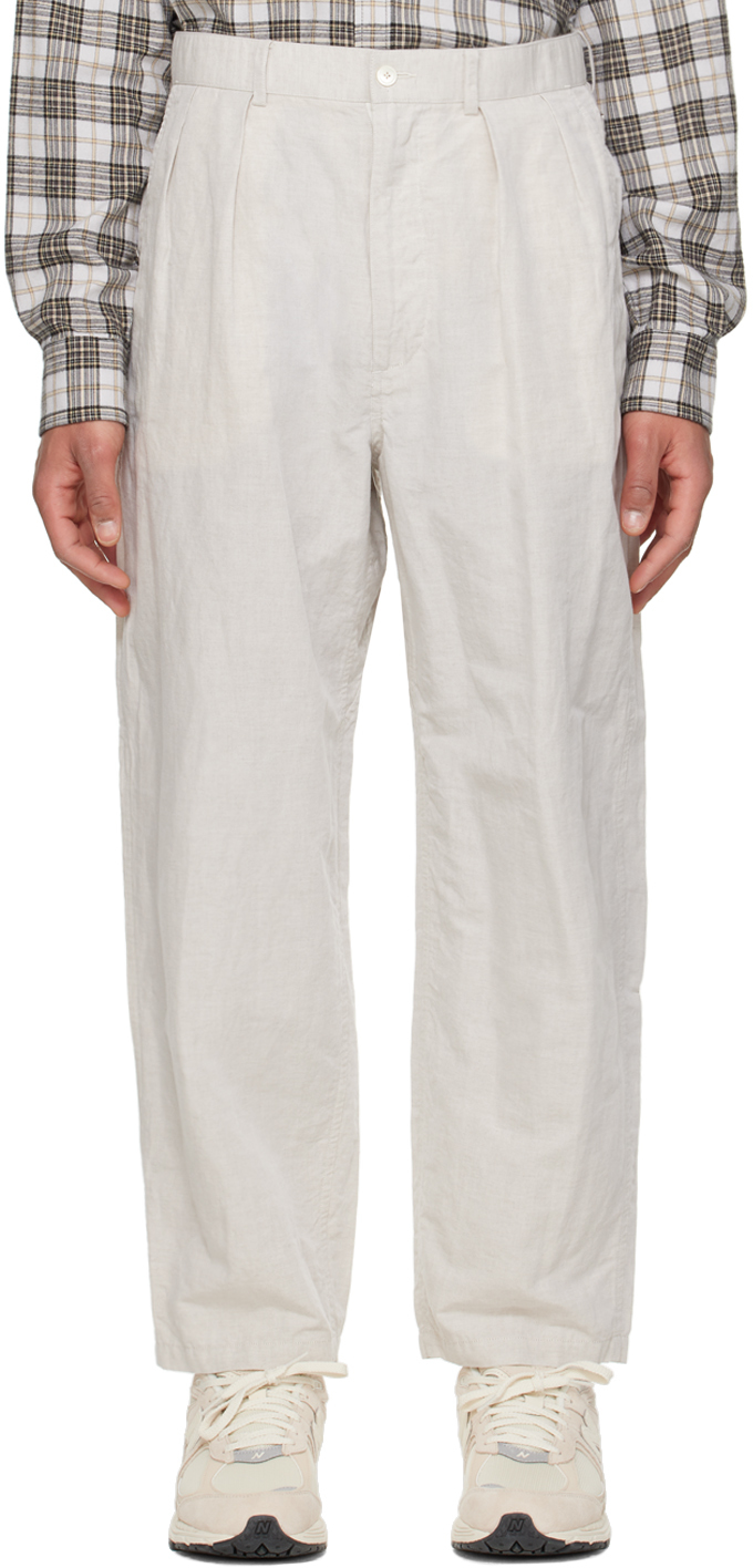 Nanamica Off-white Ivy Trousers In Ec Ecru