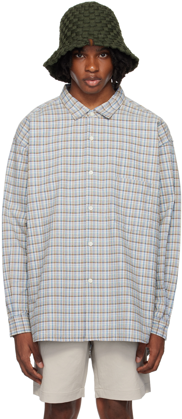 Orange Euro Check Shirt