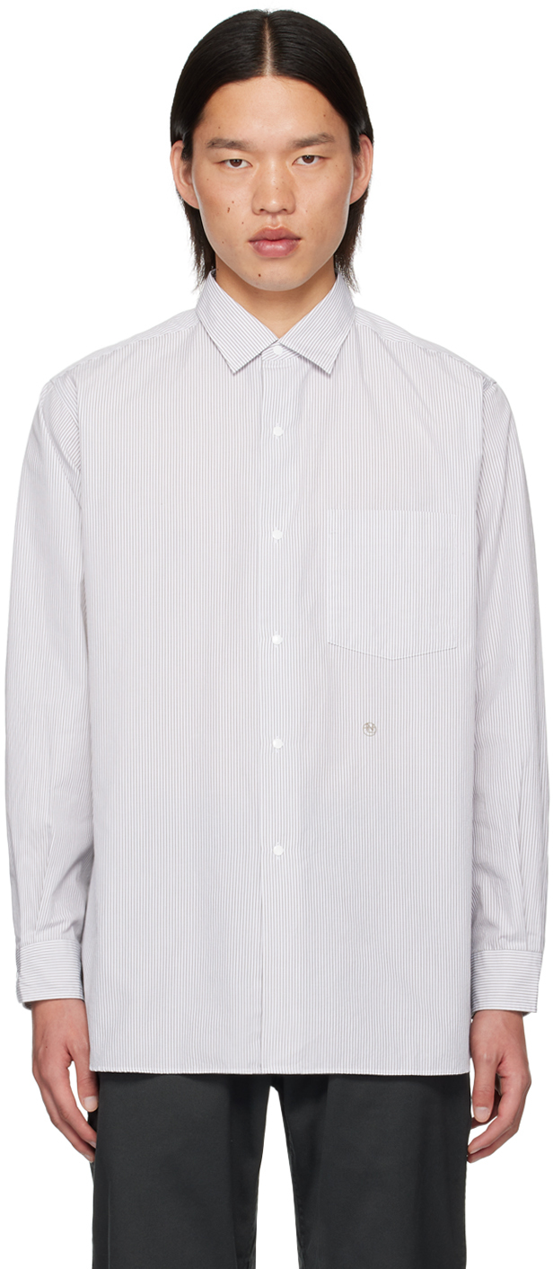 White & Blue Wind Shirt