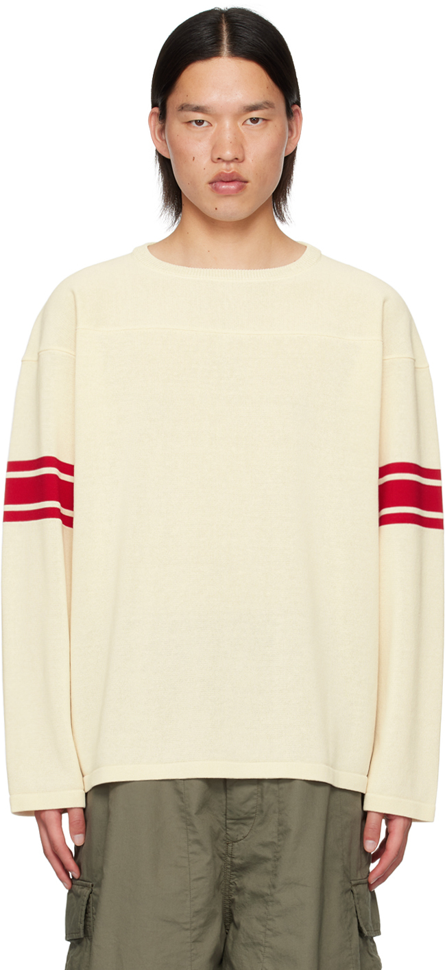 Shop Nanamica Off-white Midshipman Sweater In Ec Ecru