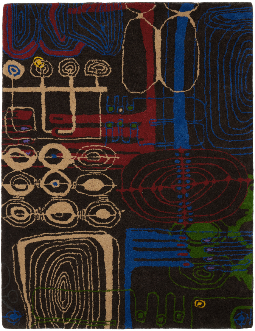 Black & Multicolor Entirety Rug by MAKI RUGS SSENSE