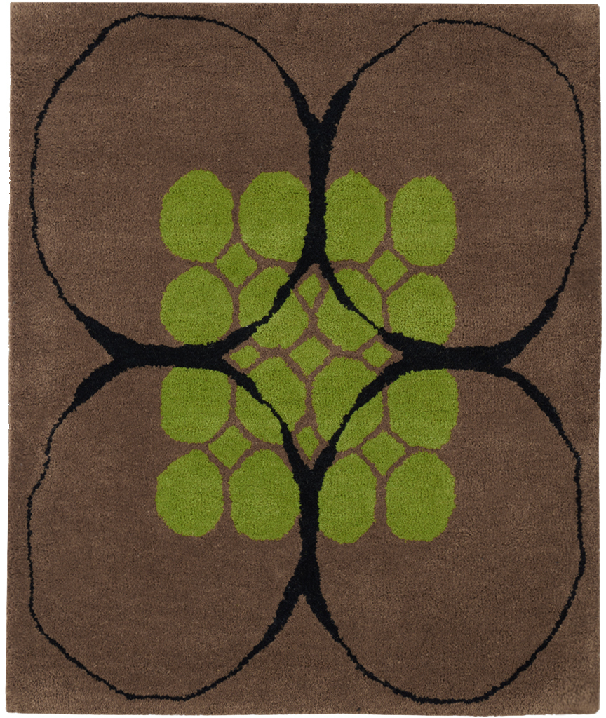 Maki Rugs Brown & Green Stone Rug In Brown/green