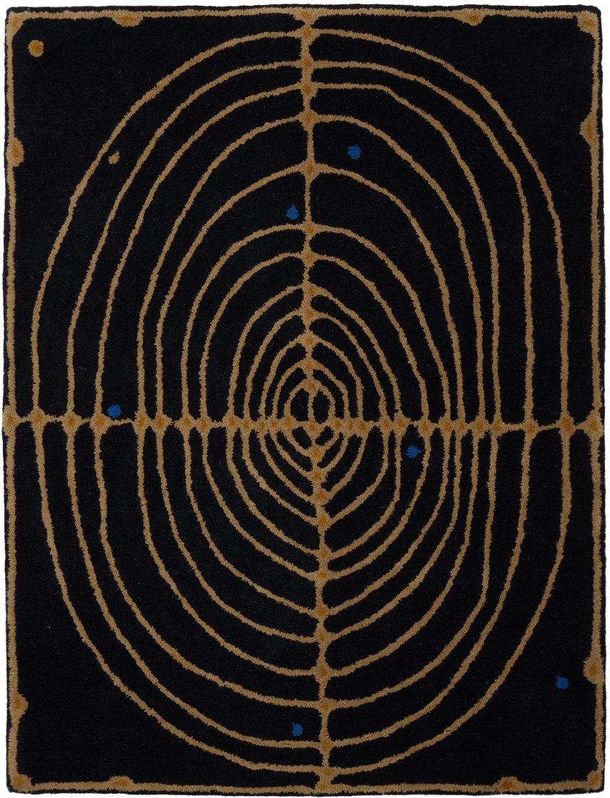 Maki Rugs Black & Beige Bullseye Rug In Black/beige