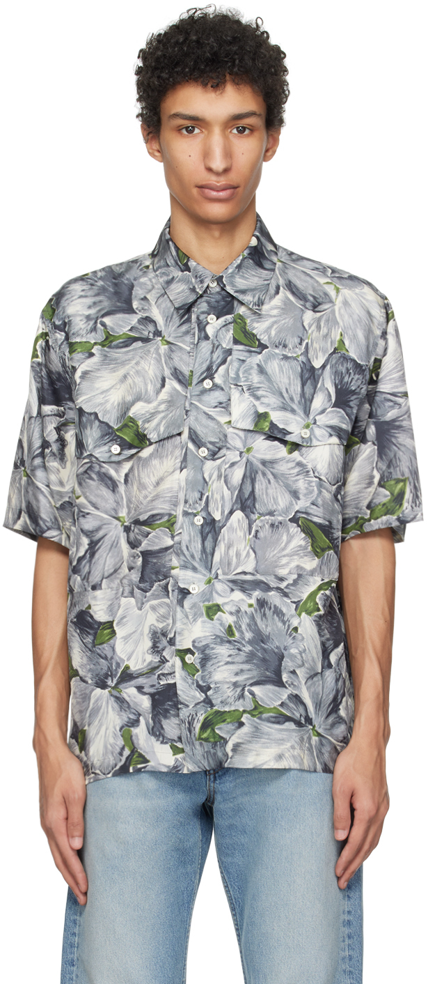 Shop Sunflower Gray Floral Shirt In 008 Aop
