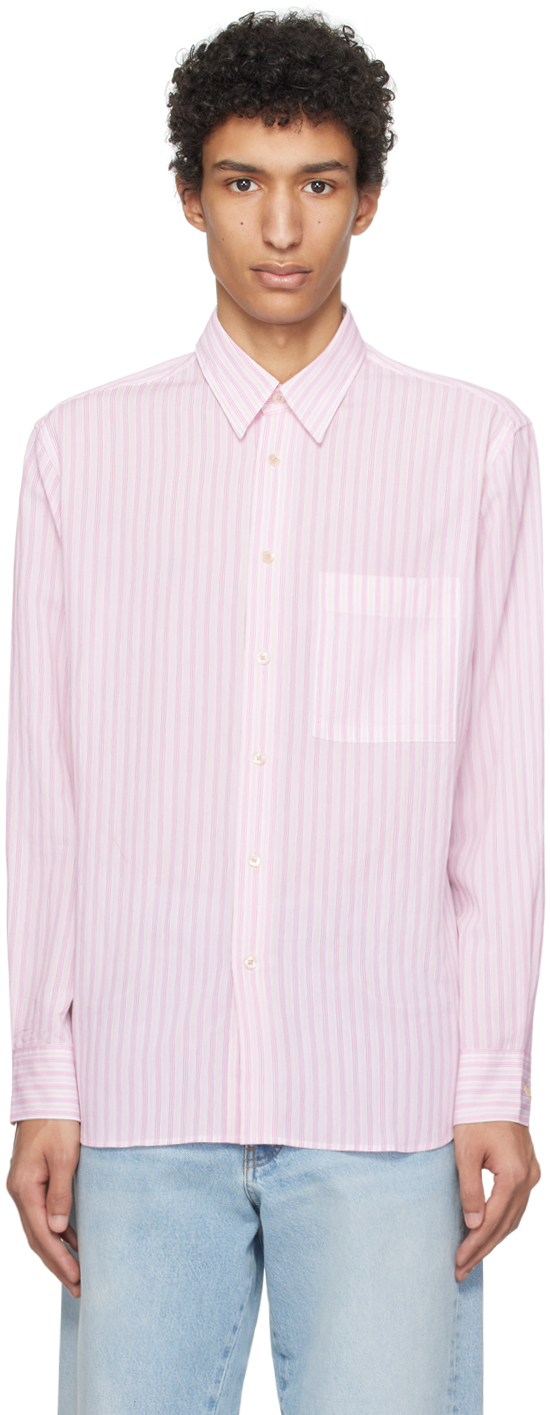 Sunflower Ace Striped Shirt In Pink