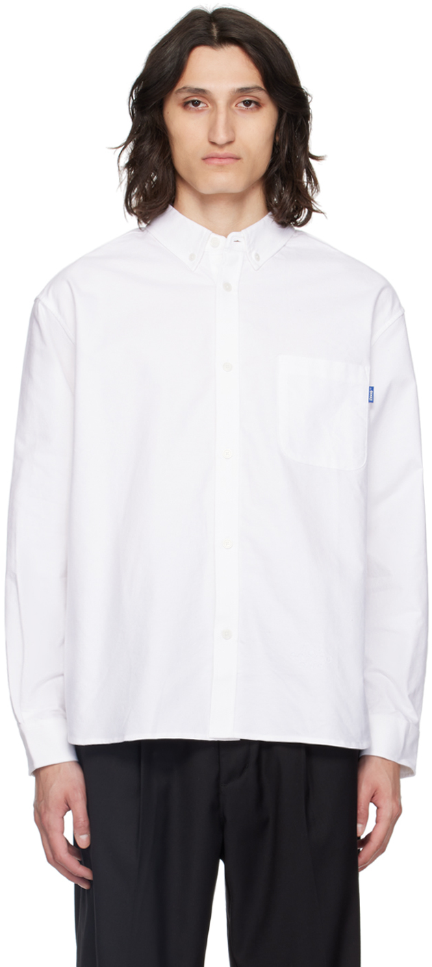 White Embroidered Long Sleeve Shirt