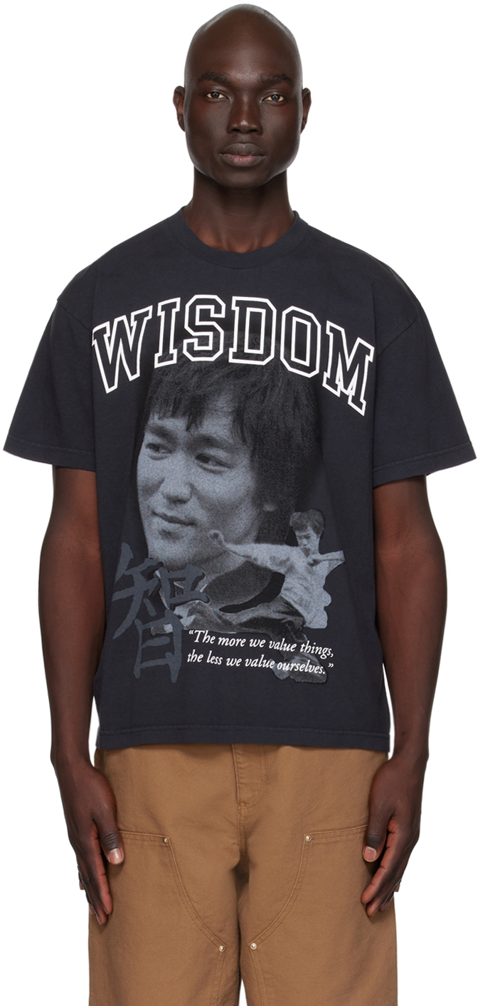 Black 'Wisdom' T-Shirt