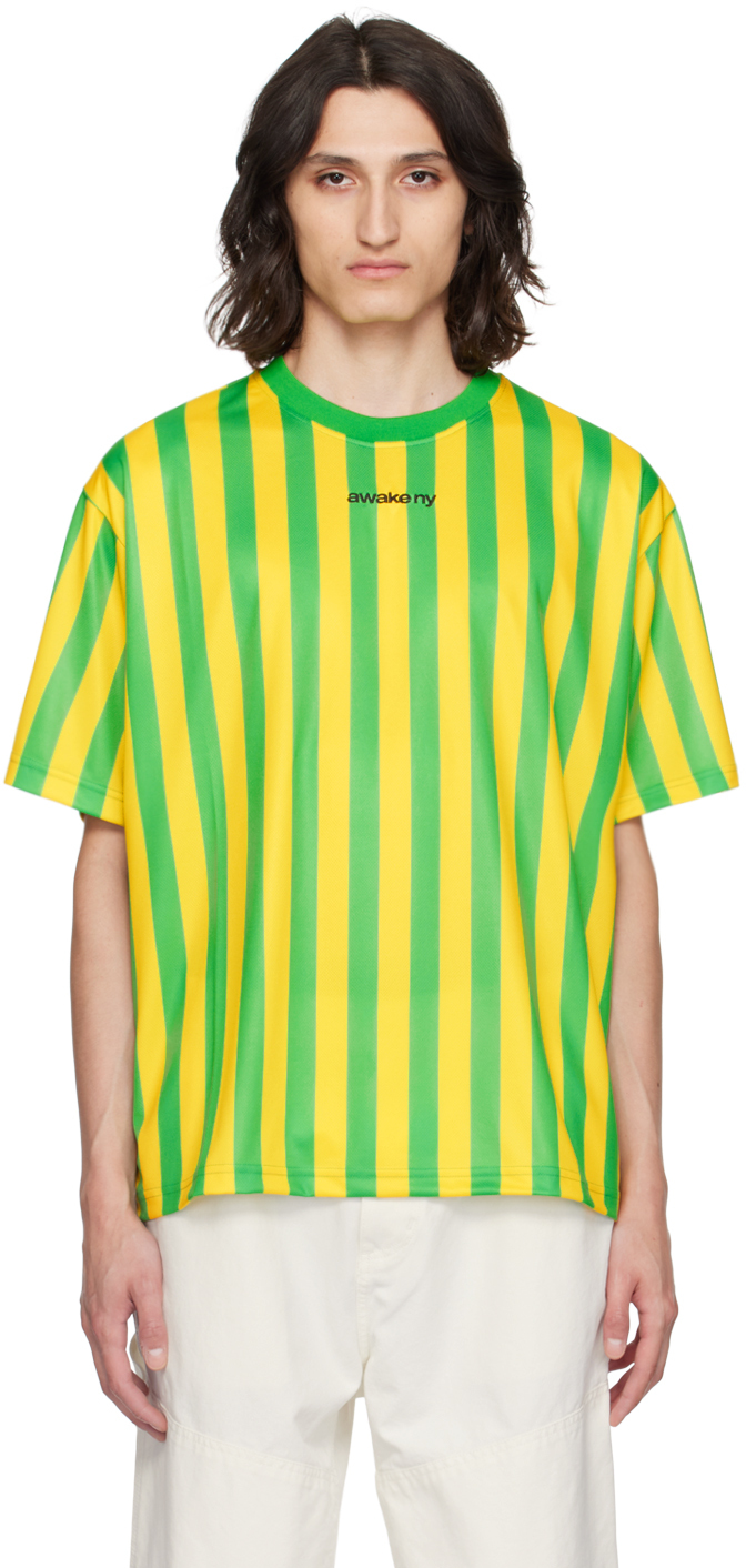 Shop Awake Ny Yellow & Green Print T-shirt