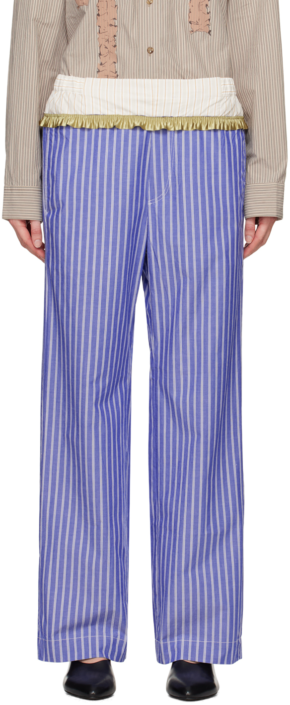 Blue Patchwork Trousers