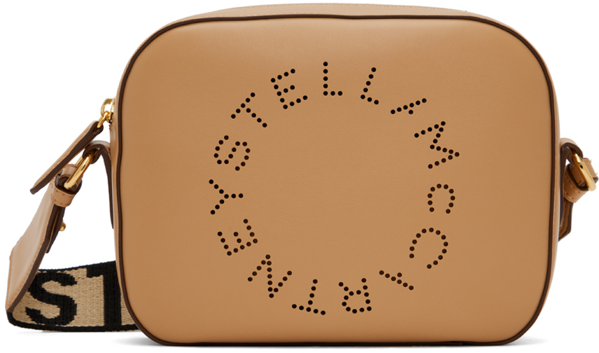 Stella Mccartney Tan Logo Camera Bag In 2600 Sand