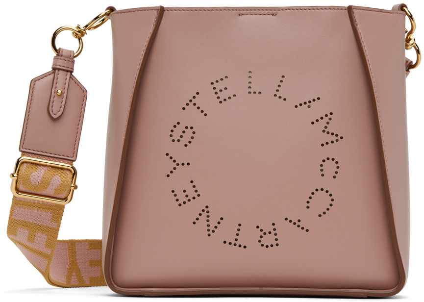 Shop Stella Mccartney Pink Logo Shoulder Bag In 1903 Shell