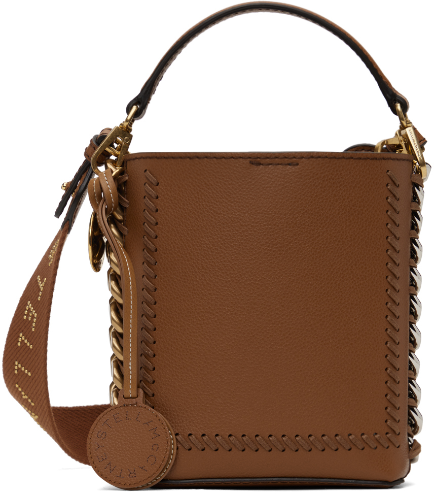 Stella Mccartney Brown Frayme Shoulder Bag In 5742 Brandy