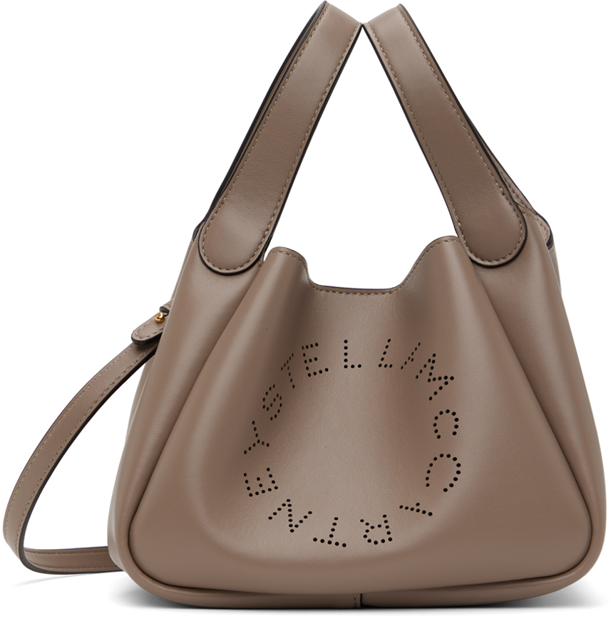 Shop Stella Mccartney Taupe Alter Mat Bucket Bag In 2800 Moss