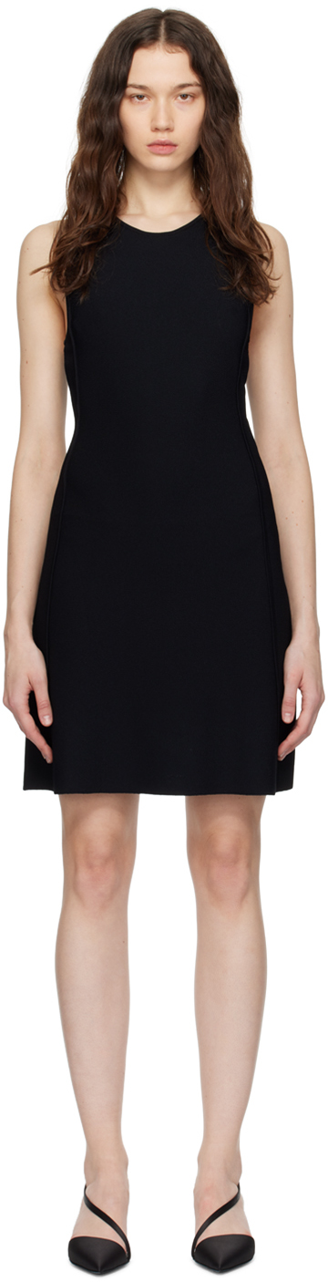 Shop Stella Mccartney Black Compact Minidress In 1000 Black