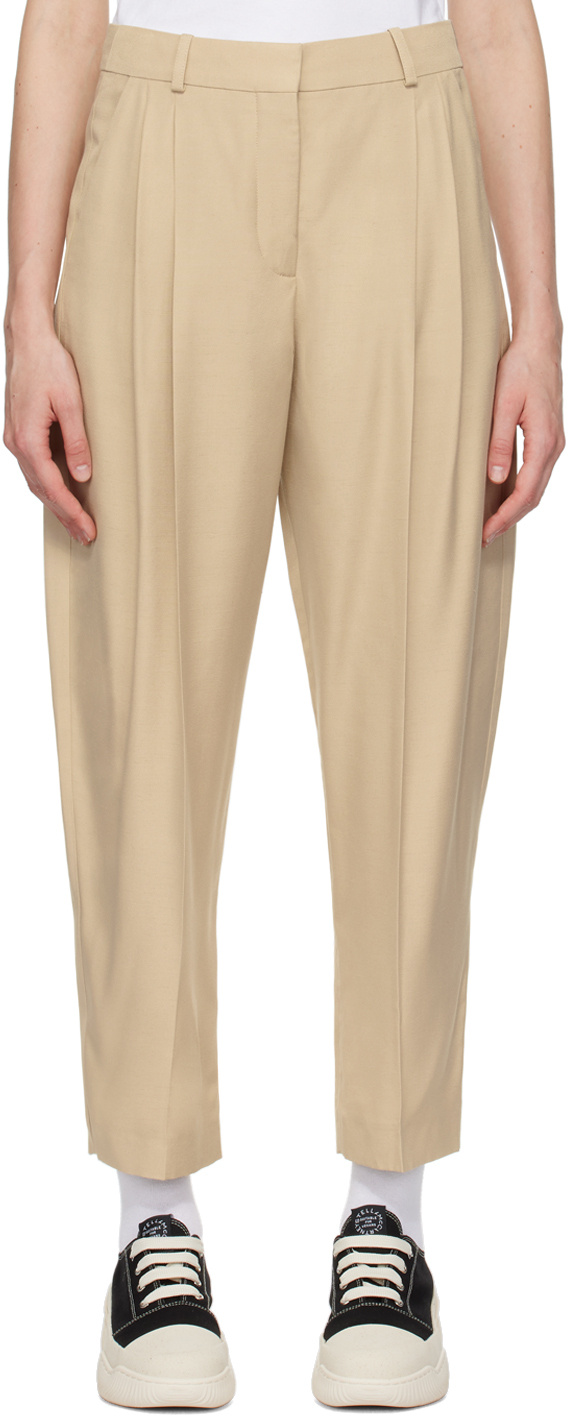 Stella Mccartney Beige Tapered Trousers In 2600 Sand