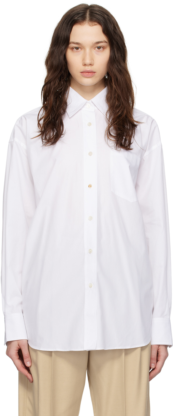 Shop Stella Mccartney White Oversized Shirt In 9000 Pure White