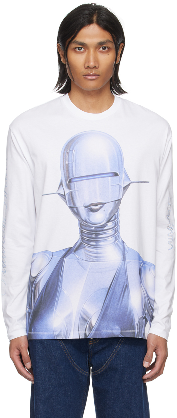 【関税込み】Stella McCartney ホワイト Sexy Robot 長袖Tシャツ Stella McCartneyのホワイト Sexy Robot 長袖Tシャツがセール中