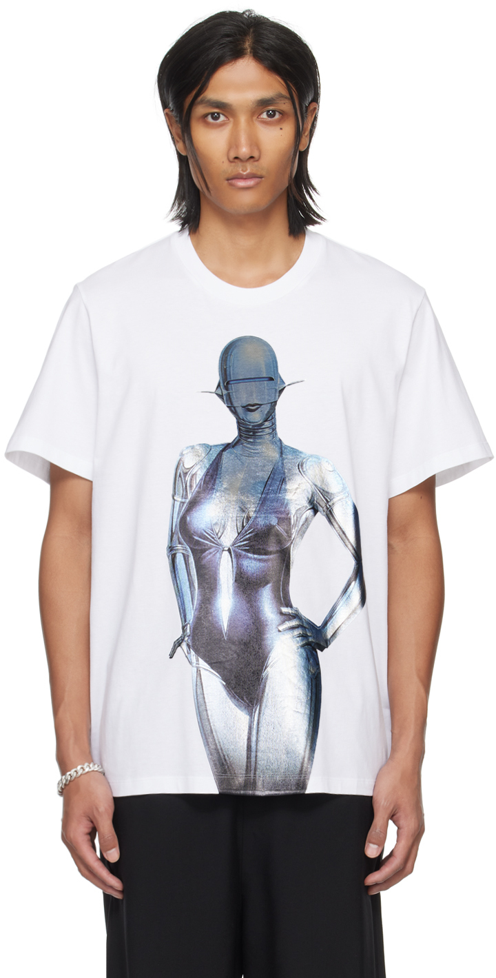 White Sexy Robot T-Shirt