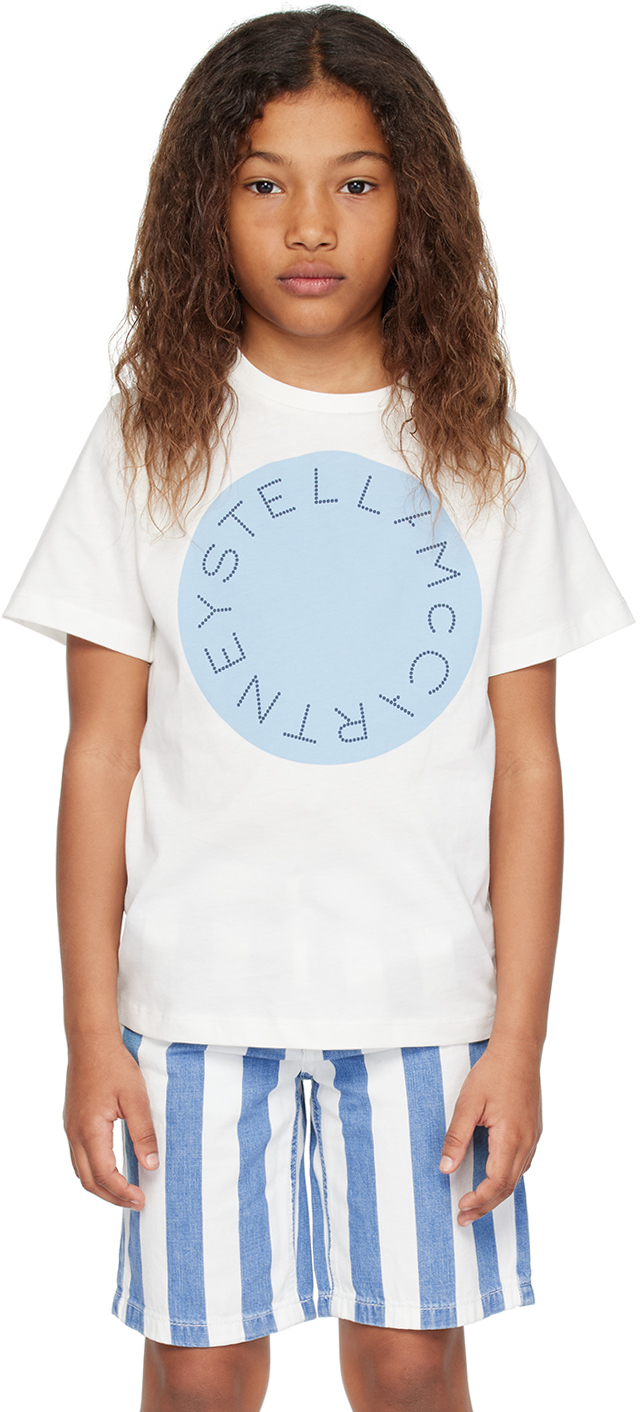Shop Stella Mccartney Kids White Disc T-shirt In 101 White
