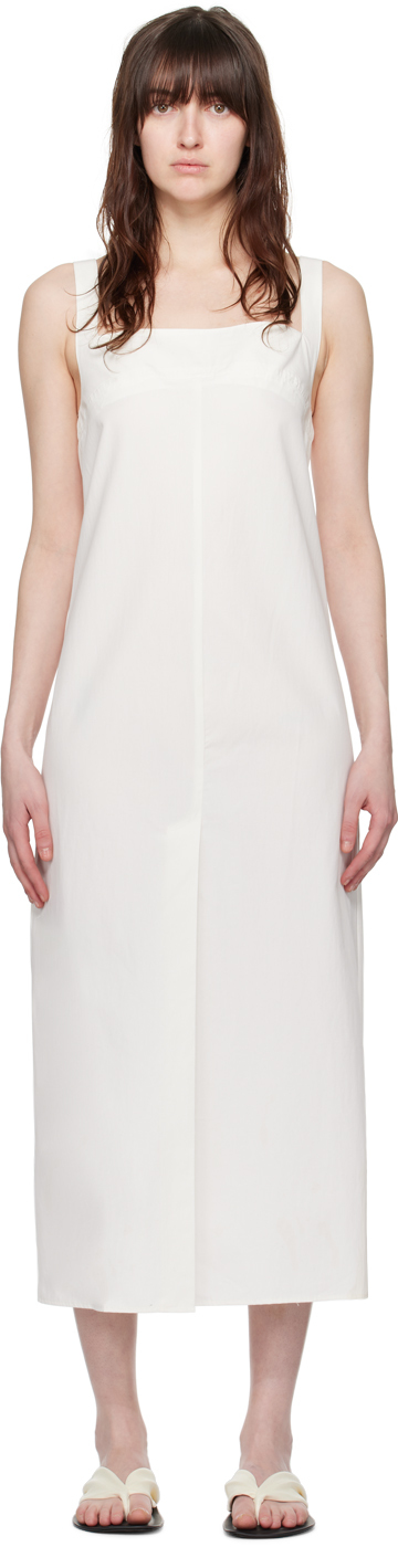 Shop Loulou Studio White Makeen Midi Dress