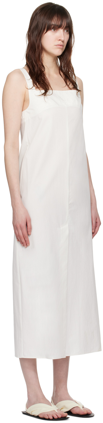 LOULOU STUDIO WHITE MAKEEN MIDI DRESS