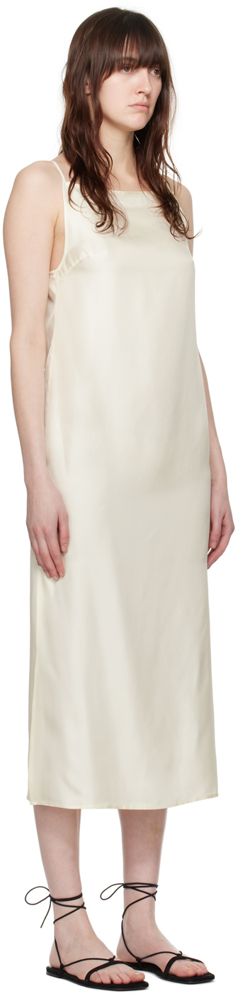 Shop Loulou Studio Off-white Sulum Midi Dress In Soft Vanilla