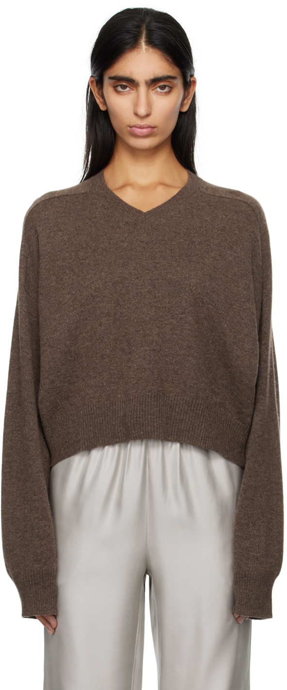 Loulou Studio Brown Emsalo Sweater In Grizzly Melange