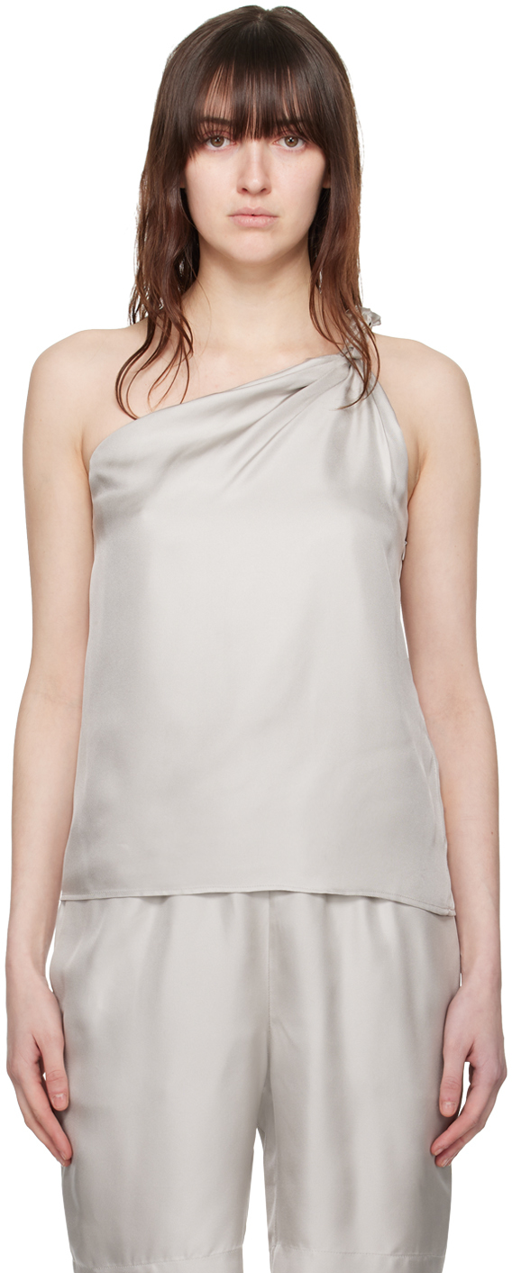 Shop Loulou Studio Gray Adiran Camisole In Silver Grey