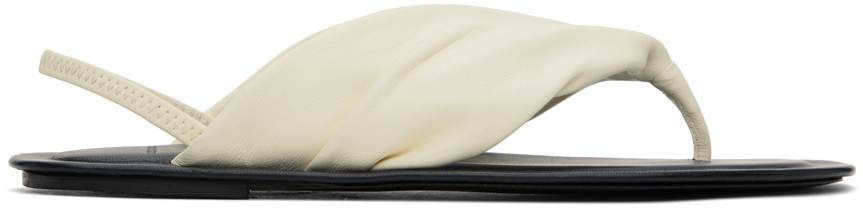 Shop Loulou Studio Off-white Sahado Slingback Sandals In Soft Cream