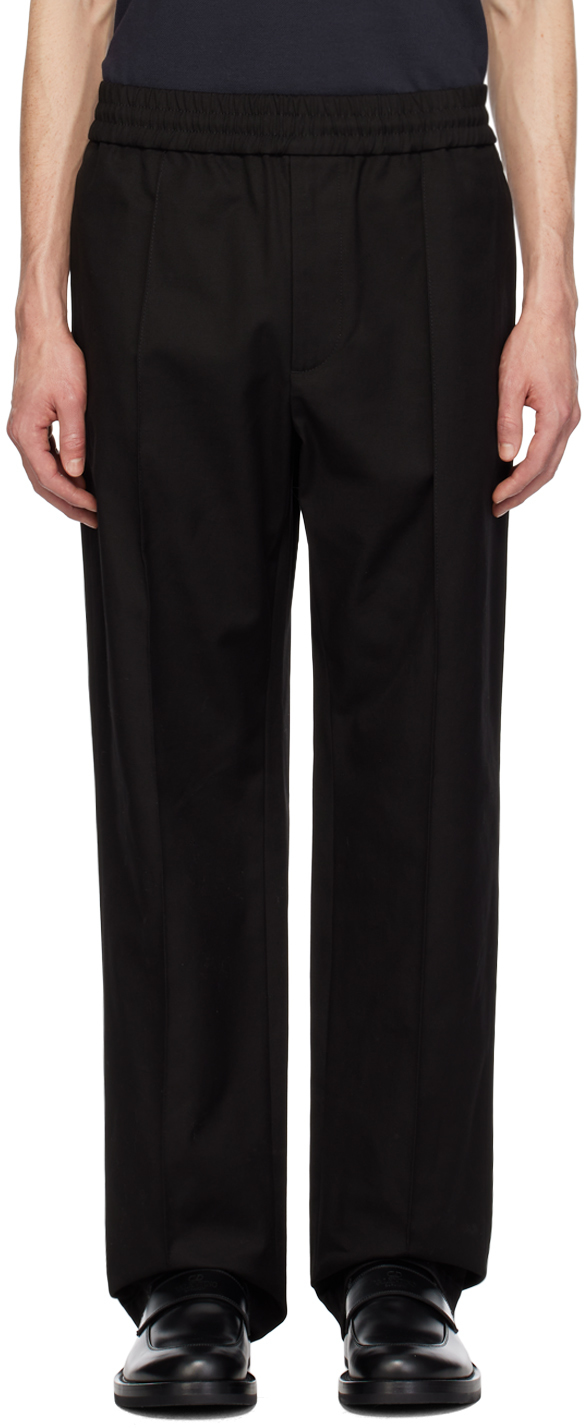 Black Pinched Seam Trousers