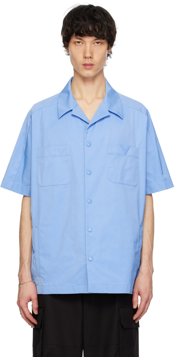 Blue Paneled Shirt