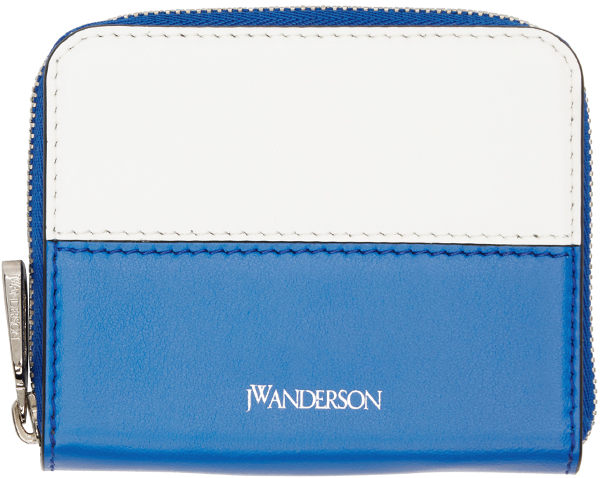 Jw Anderson Blue & White Coin Wallet In 856 Blue/white