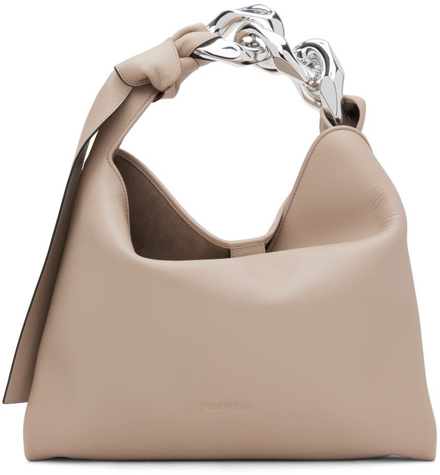 Taupe Small Chain Shoulder Bag