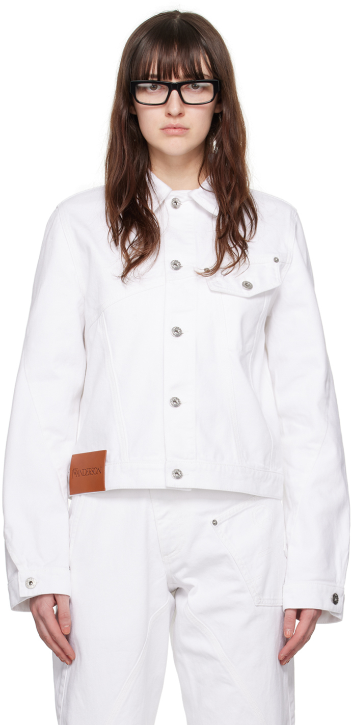 White Twisted Denim Jacket